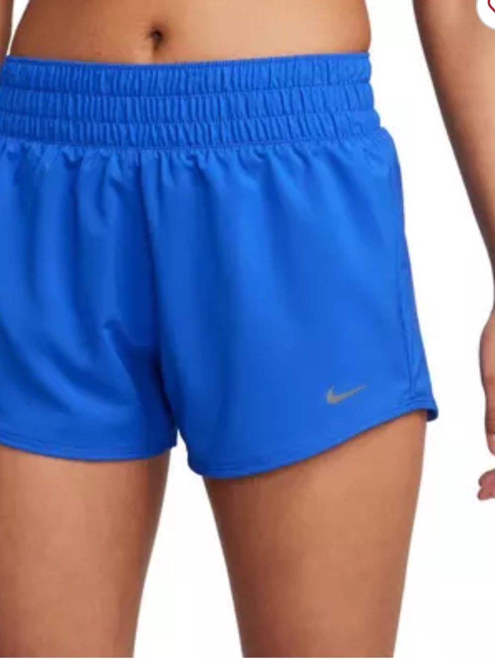 Nike Women's Bright Blue Elastic-Waist Athletic Shorts